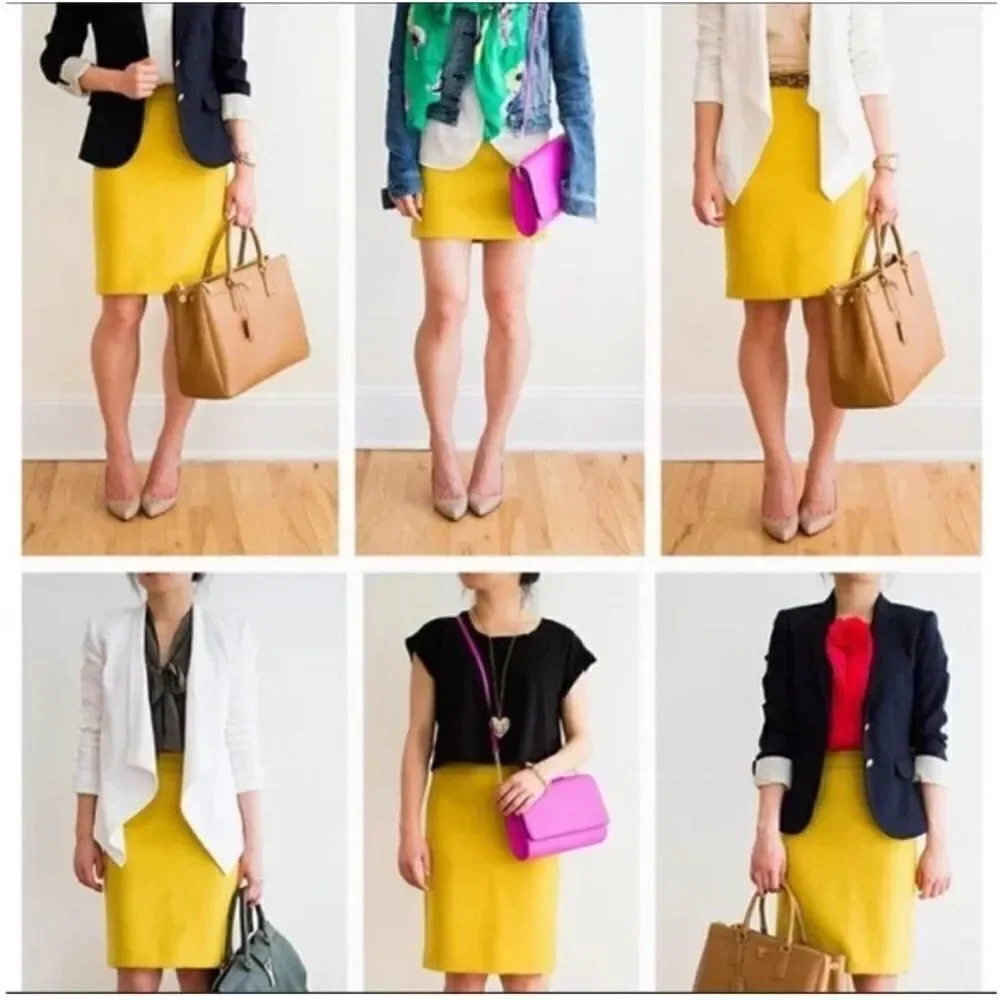 Cabi 992 Curry Marigold Yellow Skirt